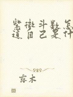 紫微斗数怎么知道自己是什么星