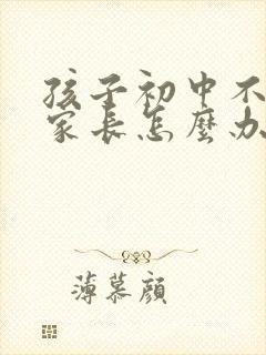 孩子初中不上学家长怎么办