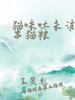 猫咪吐未消化整串猫粮