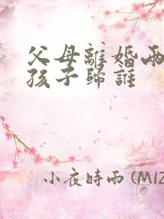 父母离婚两周岁孩子归谁