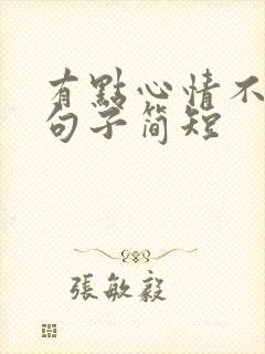 有点心情不好的句子简短