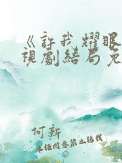 《许我耀眼》电视剧结局免费观看