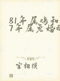 81年属鸡和87年属兔婚配