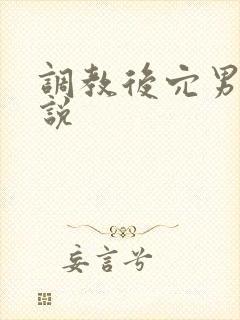 调教后穴男同小说