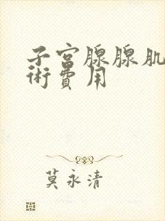 子宫腺腺肌症手术费用