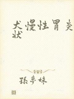 犬慢性胃炎的症状