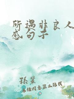 所遇非良人的伤感句子