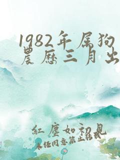 1982年属狗农历三月出生运程