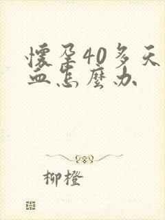 怀孕40多天出血怎么办