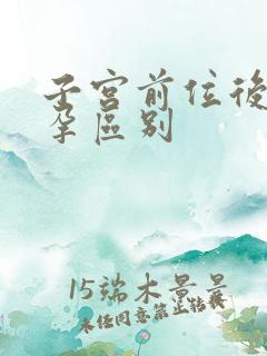 子宫前位后位怀孕区别