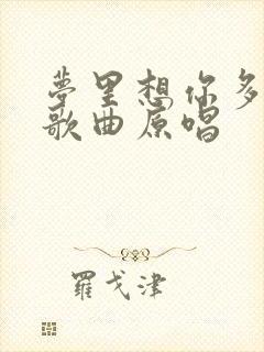 梦里想你多少回歌曲原唱