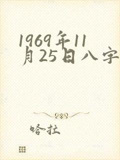 1969年11月25日八字算命