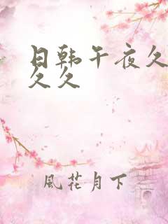 日韩午夜久久久久久