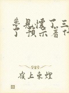 梦见怀了三胞胎了 预示着什么