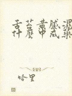 舌苔黄腻湿热吃什么中成药