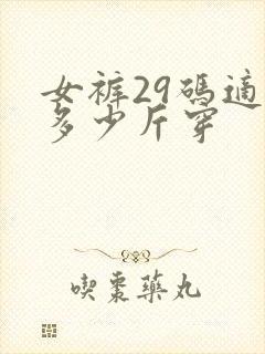 女裤29码适合多少斤穿