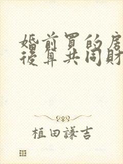 婚前买的房子婚后算共同财产吗新婚姻法