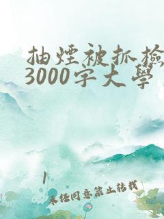 抽烟被抓检讨书3000字大学生