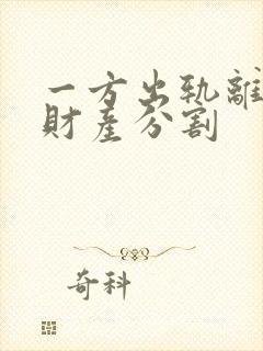 一方出轨离婚后财产分割