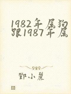 1982年属狗跟1987年属兔可以婚配吗