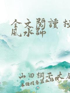 全文阅读 极品风水师