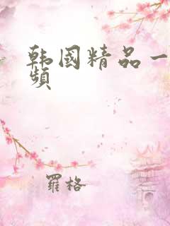 韩国精品一区视频