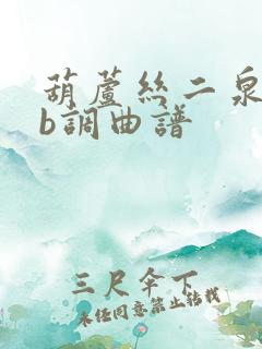 葫芦丝二泉吟降b调曲谱