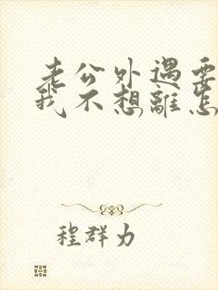 老公外遇要离婚我不想离怎么