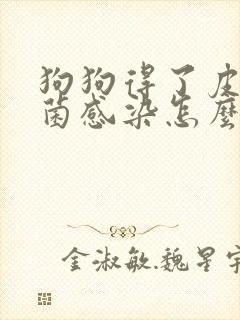 狗狗得了皮肤真菌感染怎么办