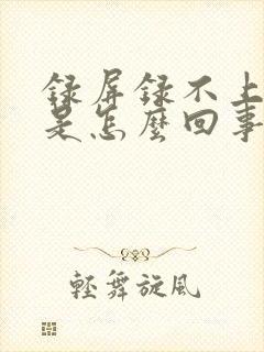 录屏录不上声音是怎么回事