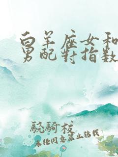 白羊座女和处女男配对指数