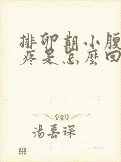 排卵期小腹两侧疼是怎么回事