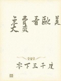 免费看欧美粗又大爽