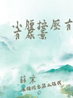 小腹按压有痛感有尿意