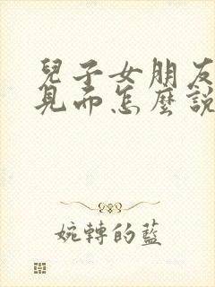 儿子女朋友爸妈见面怎么说