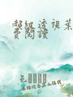 超级透视叶寒免费阅读