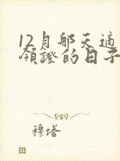 12月那天适合领证的日子