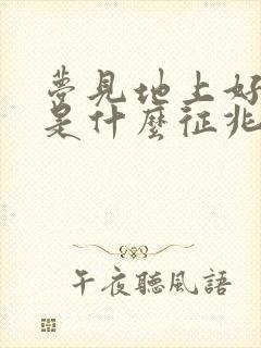 梦见地上好多钱是什么征兆