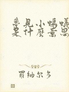 梦见小蚂蚁成群是什么意思周公解梦