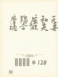 摩羯座和天秤座适合做夫妻吗