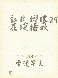 许我耀眼29集在线播放