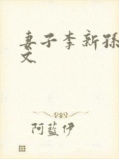 妻子李新孙静全文