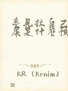 梦见拉自己一身屎是什么预兆