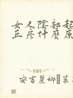 女人阴部起红色丘疹什么原因