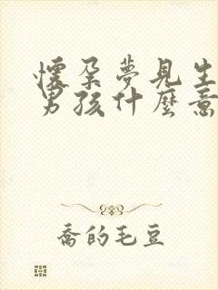 怀孕梦见生了个男孩什么意思