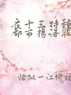 夜十三特种兵在都市杨洛版