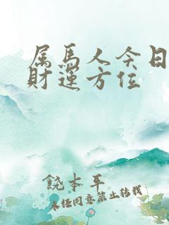 属马人今日打牌财运方位