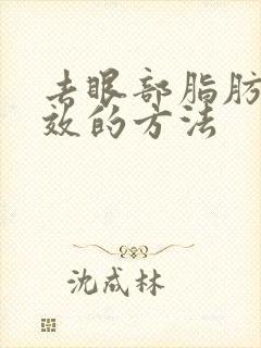 去眼部脂肪最有效的方法