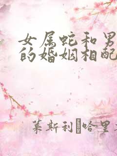 女属蛇和男属羊的婚姻相配吗好吗