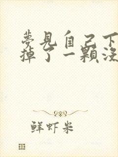 梦见自己下门牙掉了一颗没出血